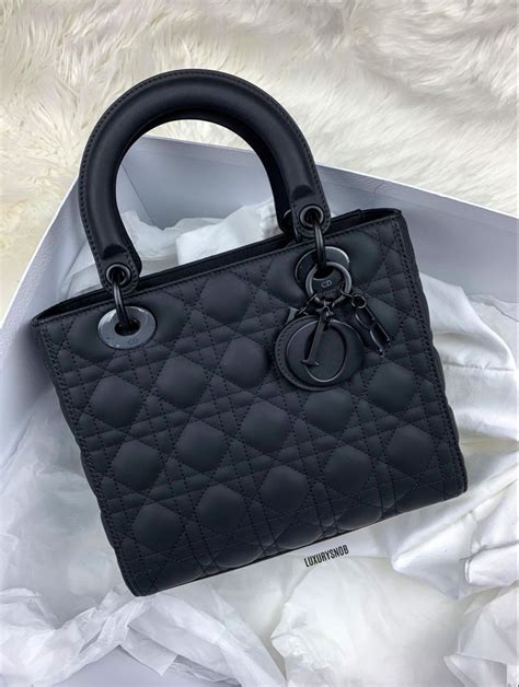 lady dior black matte bag|Lady Dior embroidered bag.